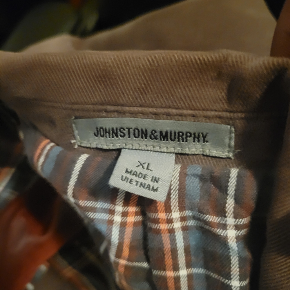 Johnston & Murphy Blazer Jacket XL Brown Cotton Sport Coat  Casual 2 Button - Picture 3 of 4
